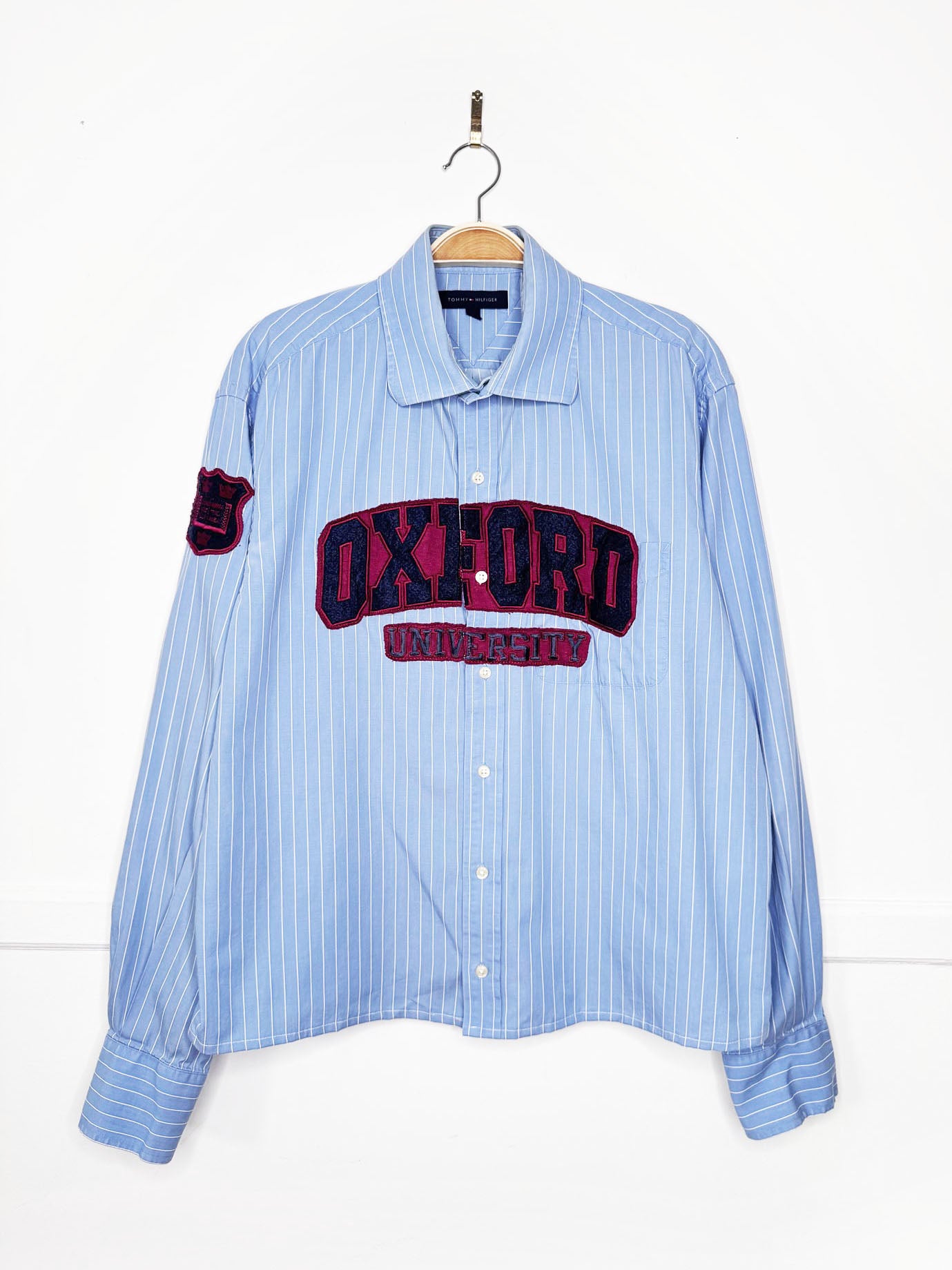 tommy hilfiger x oxford sporty prep cropped shirt | rework