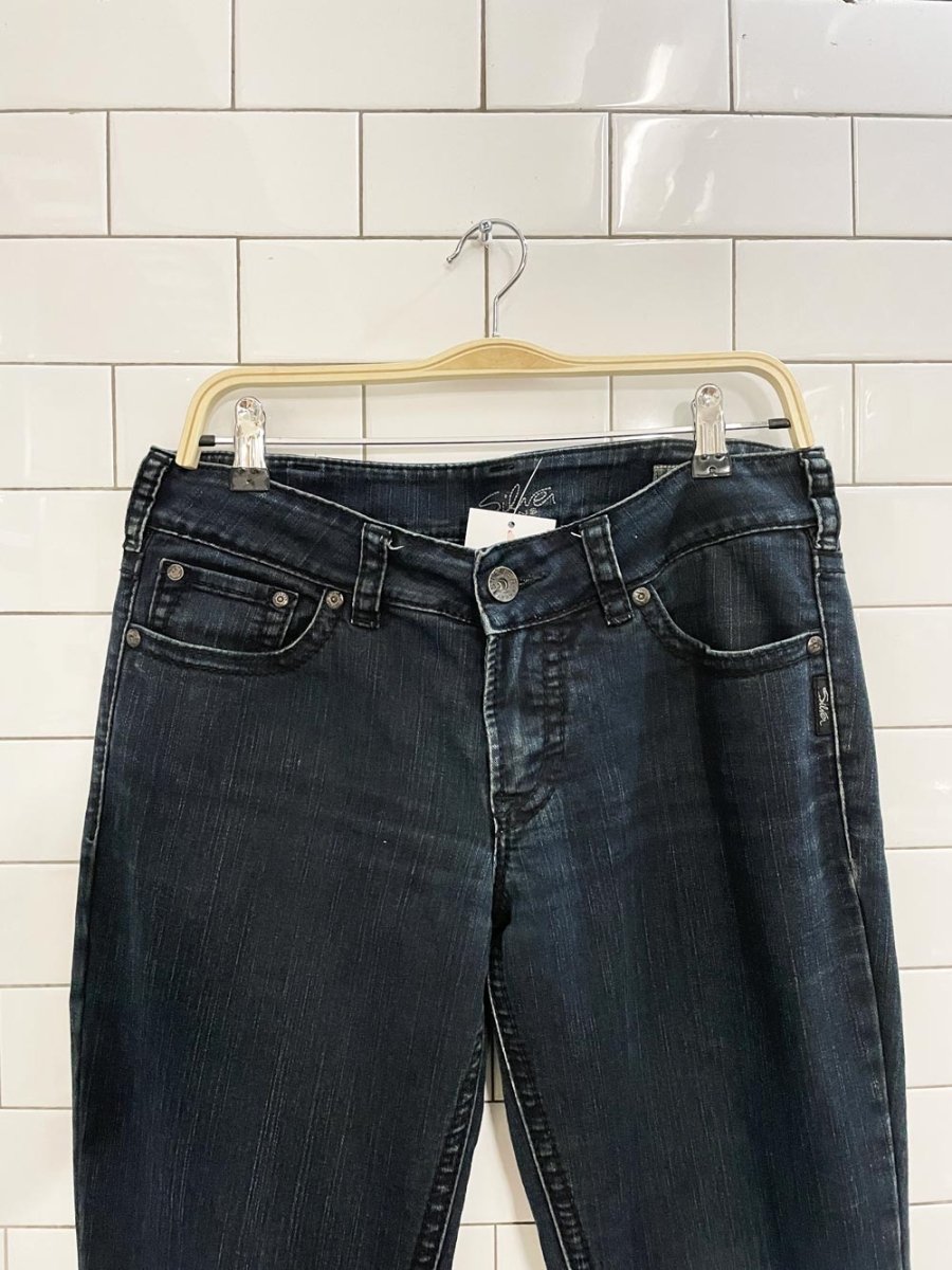 y2k silver jeans suki low rise flares - good market thrift store