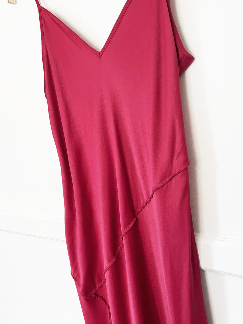 saturday sunday 2025 rosalina satin slip midi dress | anthropologie
