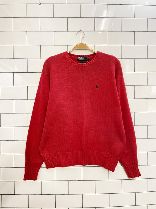 vintage polo RL cotton knit crew - good market thrift store