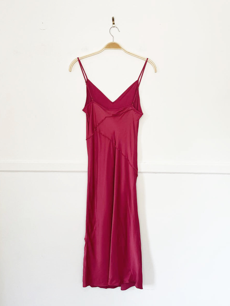 saturday sunday 2025 rosalina satin slip midi dress | anthropologie