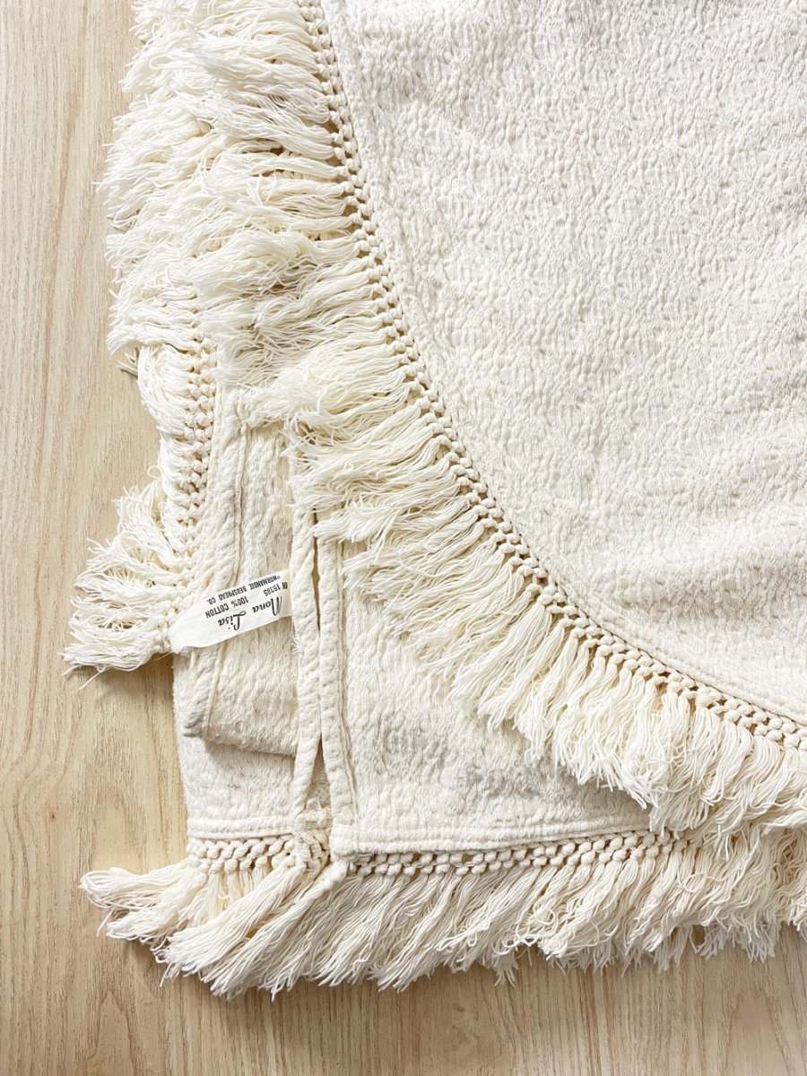 vintage 60s mona lisa by normandie woven bedspread - good market thrift store