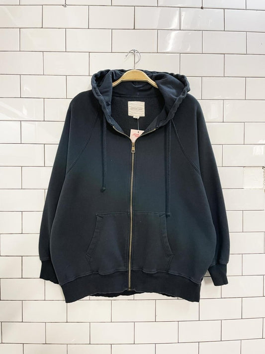ae oversized cozy fleece full zip hoodie - good market thrift store