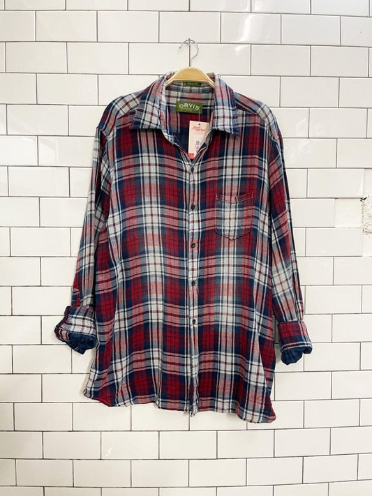 orvis gauze cotton plaid shirt - good market thrift store