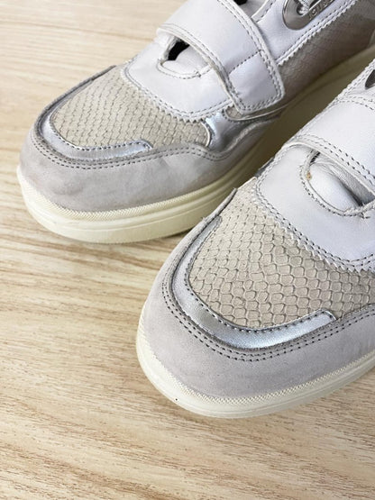 igi&co metallic leather velcro platform sneakers | made in Italy - good market thrift store