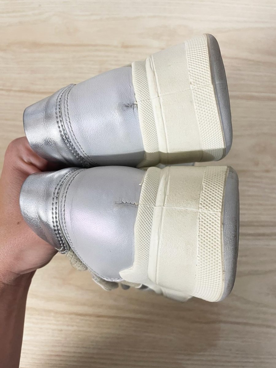 igi&co metallic leather velcro platform sneakers | made in Italy - good market thrift store