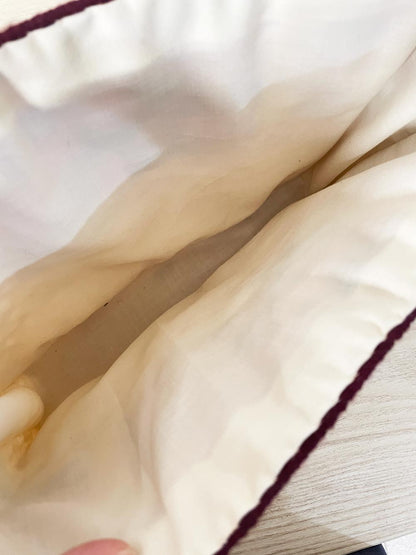 vintage handmade basket of strawberries needlework bag - good market thrift store