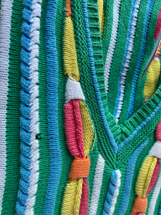 vintage sweater clothes chunky knit vest