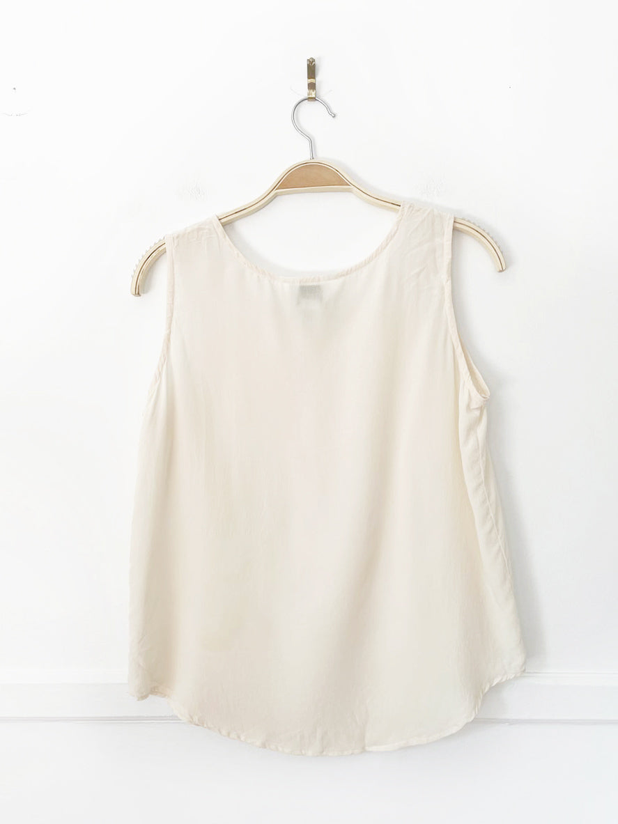 vintage angela tong 100% silk sleeveless top