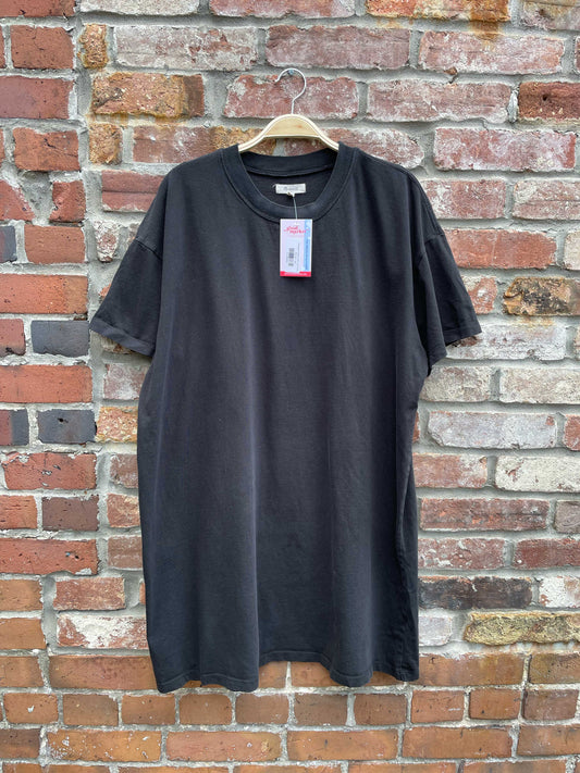 madewell black t-shirt mini dress
