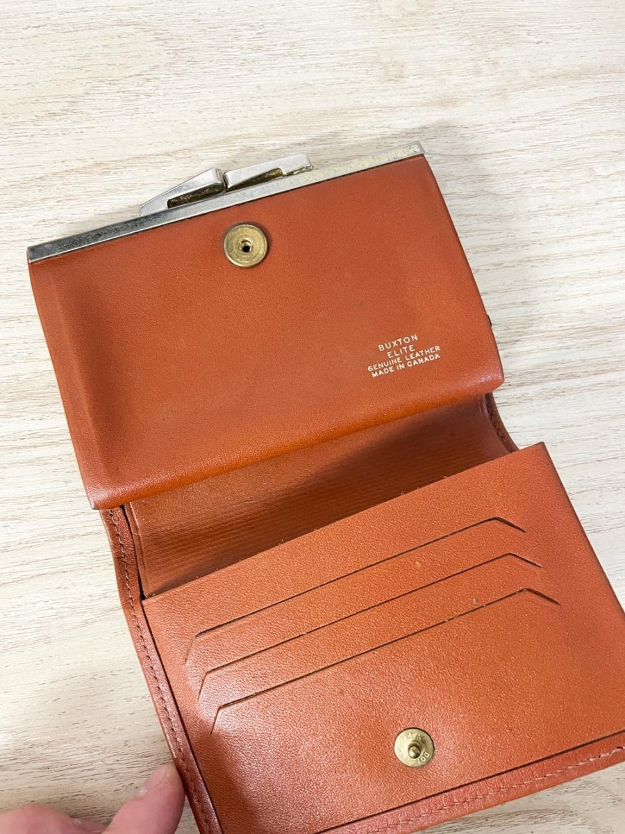 vintage buxton embossed leather wallet - good market thrift store