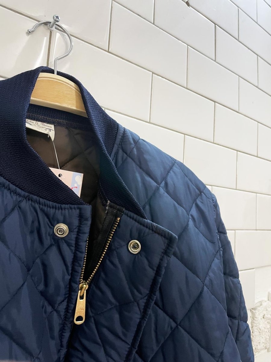 vintage full zip + snap button quilted liner coat - good market thrift store