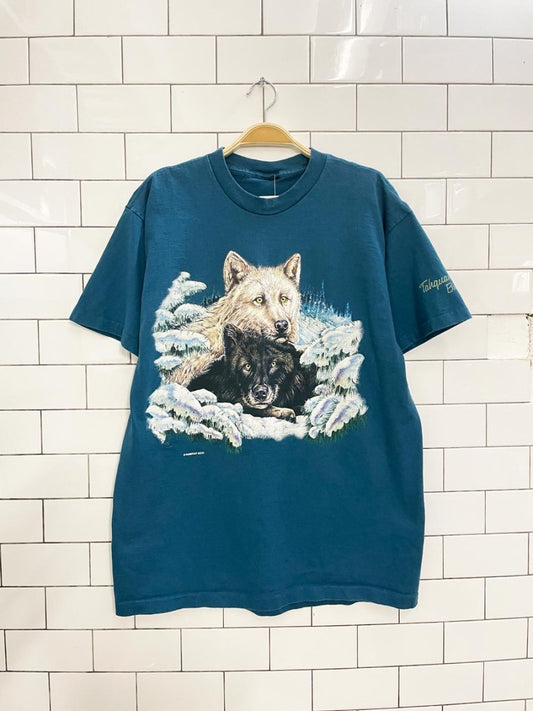 vintage 00s habitat wolf graphic tee - good market thrift store