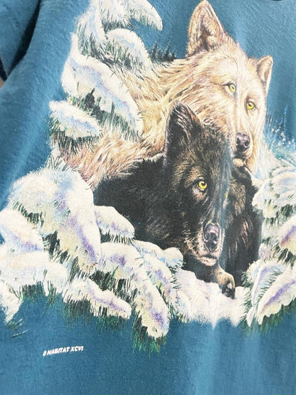 vintage 00s habitat wolf graphic tee - good market thrift store