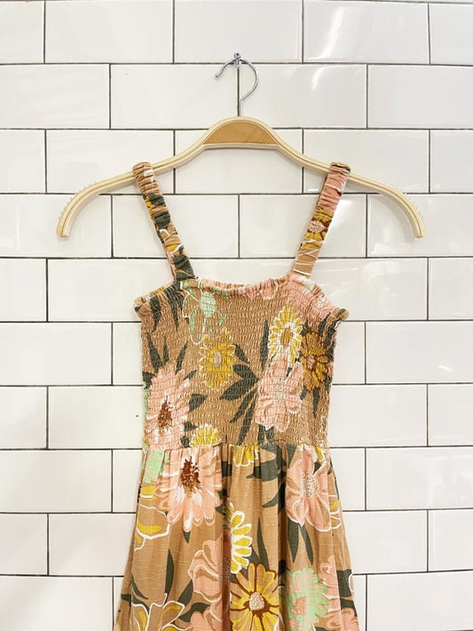 roxy sunnier shorts smocked tiered maxi dress - good market thrift store