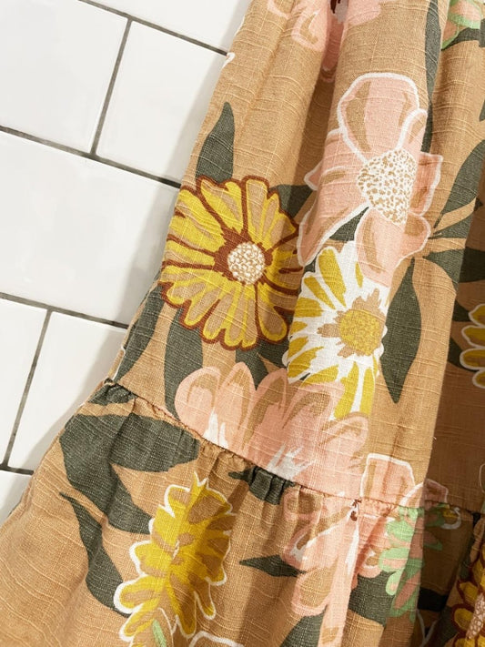 roxy sunnier shorts smocked tiered maxi dress - good market thrift store