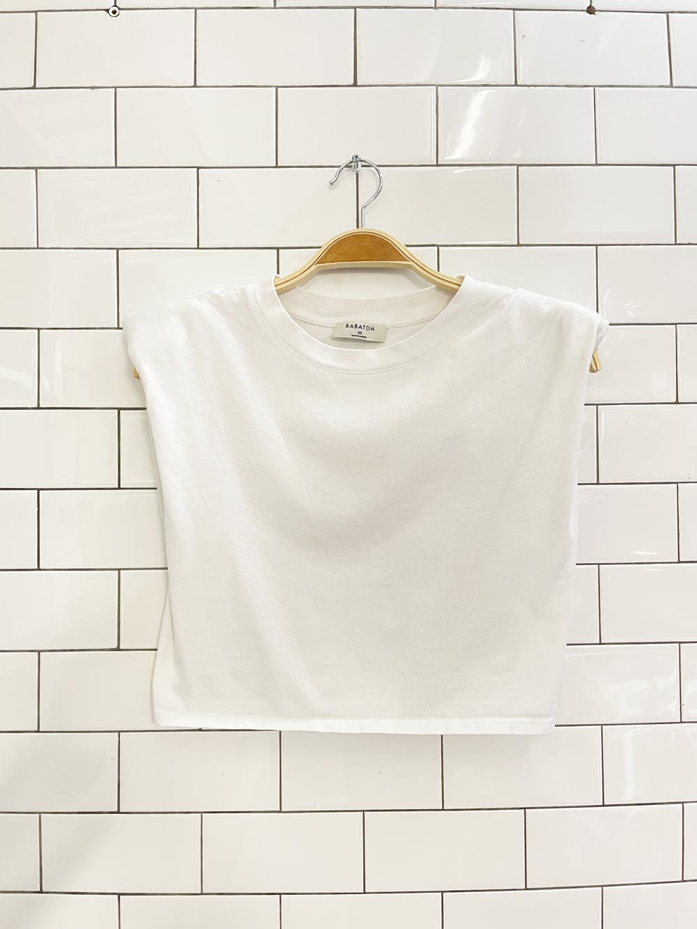 babaton shoulder pad crop tank - good market thrift store