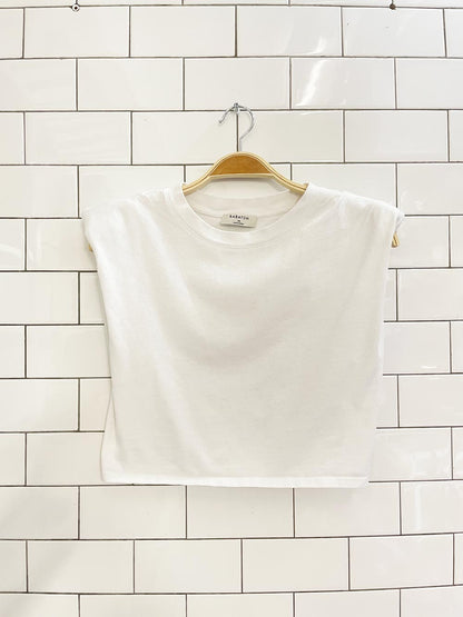 babaton shoulder pad crop tank - good market thrift store