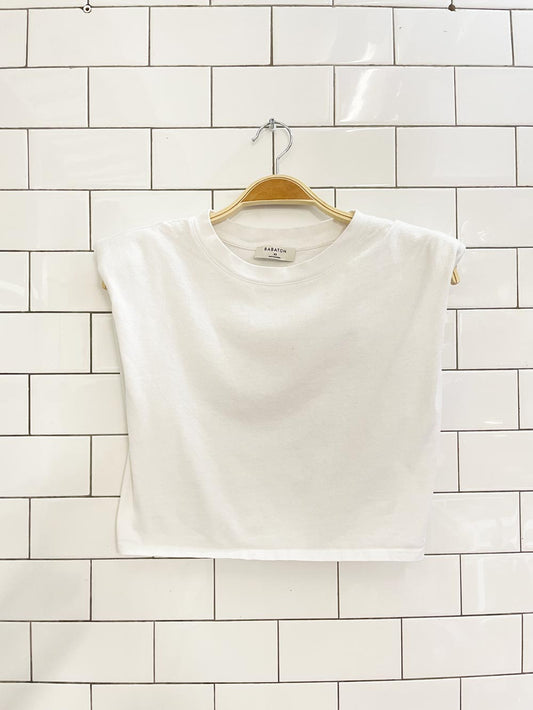 babaton shoulder pad crop tank - good market thrift store