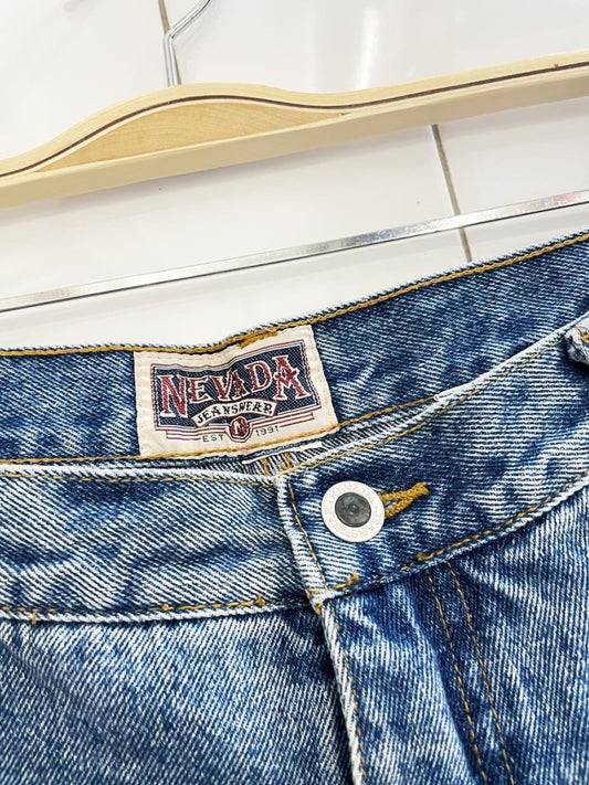 vintage 00s nevada long denim shorts - good market thrift store