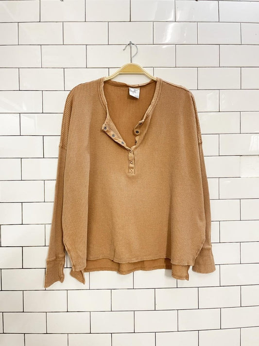 offline by aerie oversized waffle ls top - good market thrift store