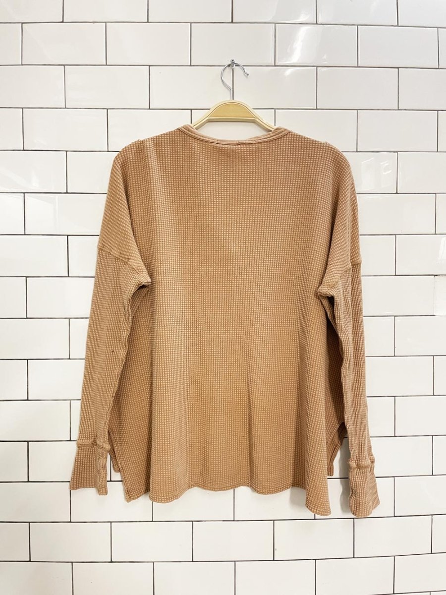 offline by aerie oversized waffle ls top - good market thrift store