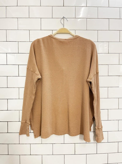 offline by aerie oversized waffle ls top - good market thrift store