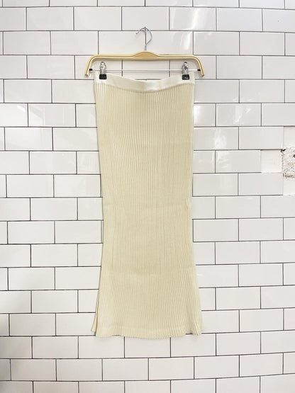 sihwa wool blend rib knit midi skirt - good market thrift store