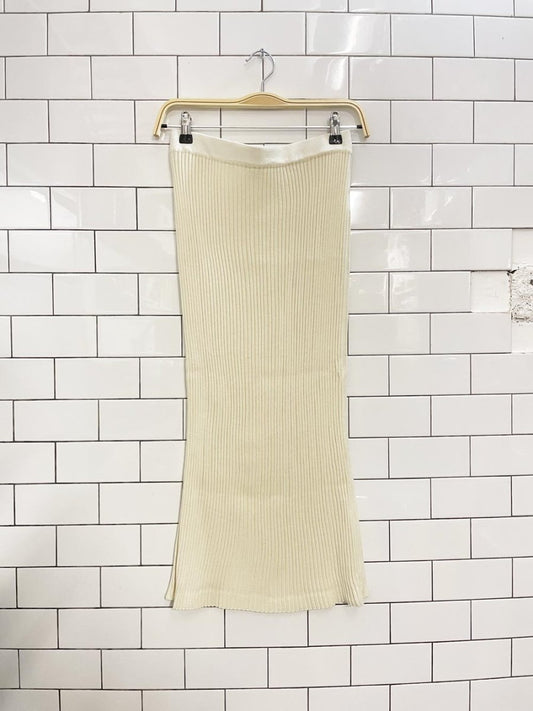 sihwa wool blend rib knit midi skirt - good market thrift store