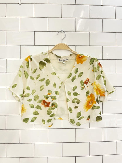 vintage 90s anne brooks velvet crop cardigan - good market thrift store