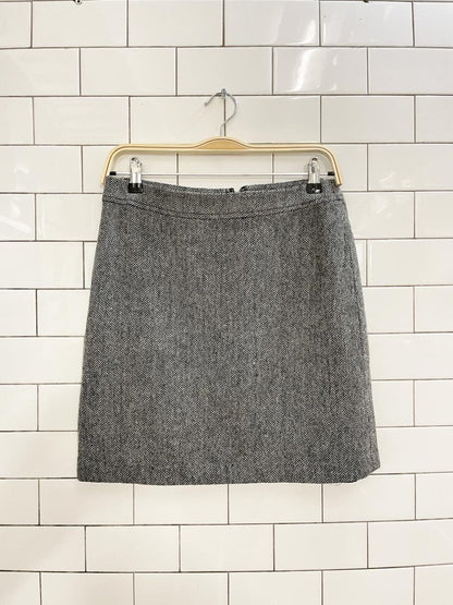 vintage 00s la redoute herringbone mini skirt - good market thrift store