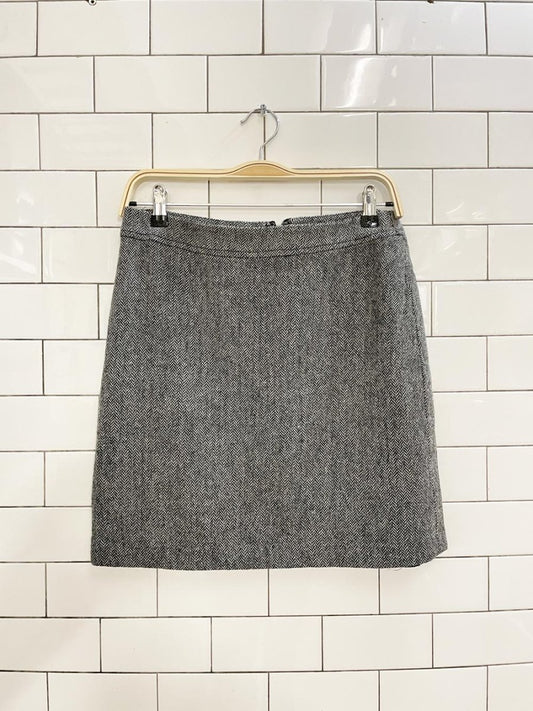 vintage 00s la redoute herringbone mini skirt - good market thrift store