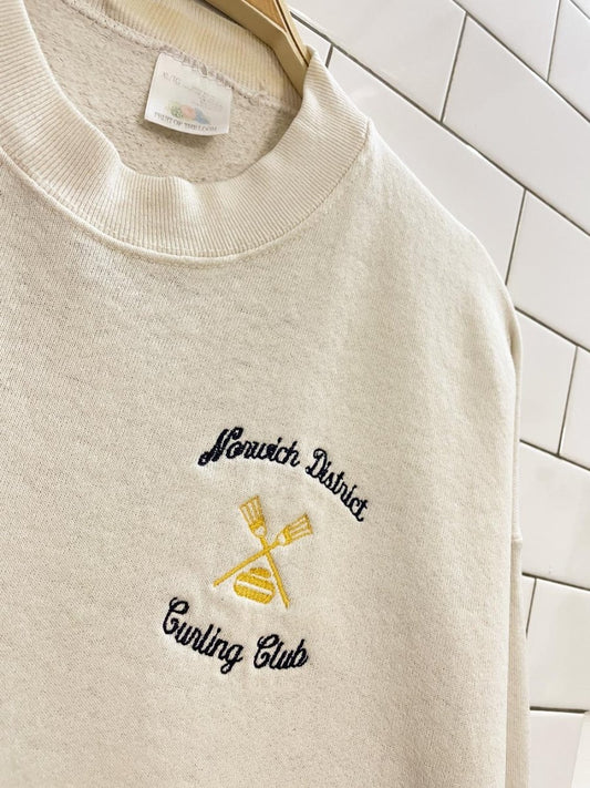 vintage 80s curling club crew - good market thrift store
