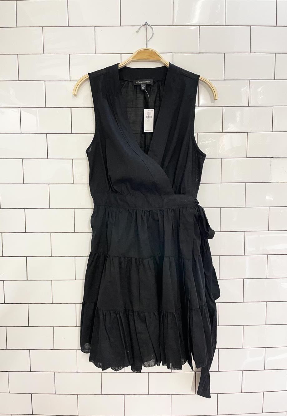 nwt banana republic stampa tiered wrap mini dress - good market thrift store