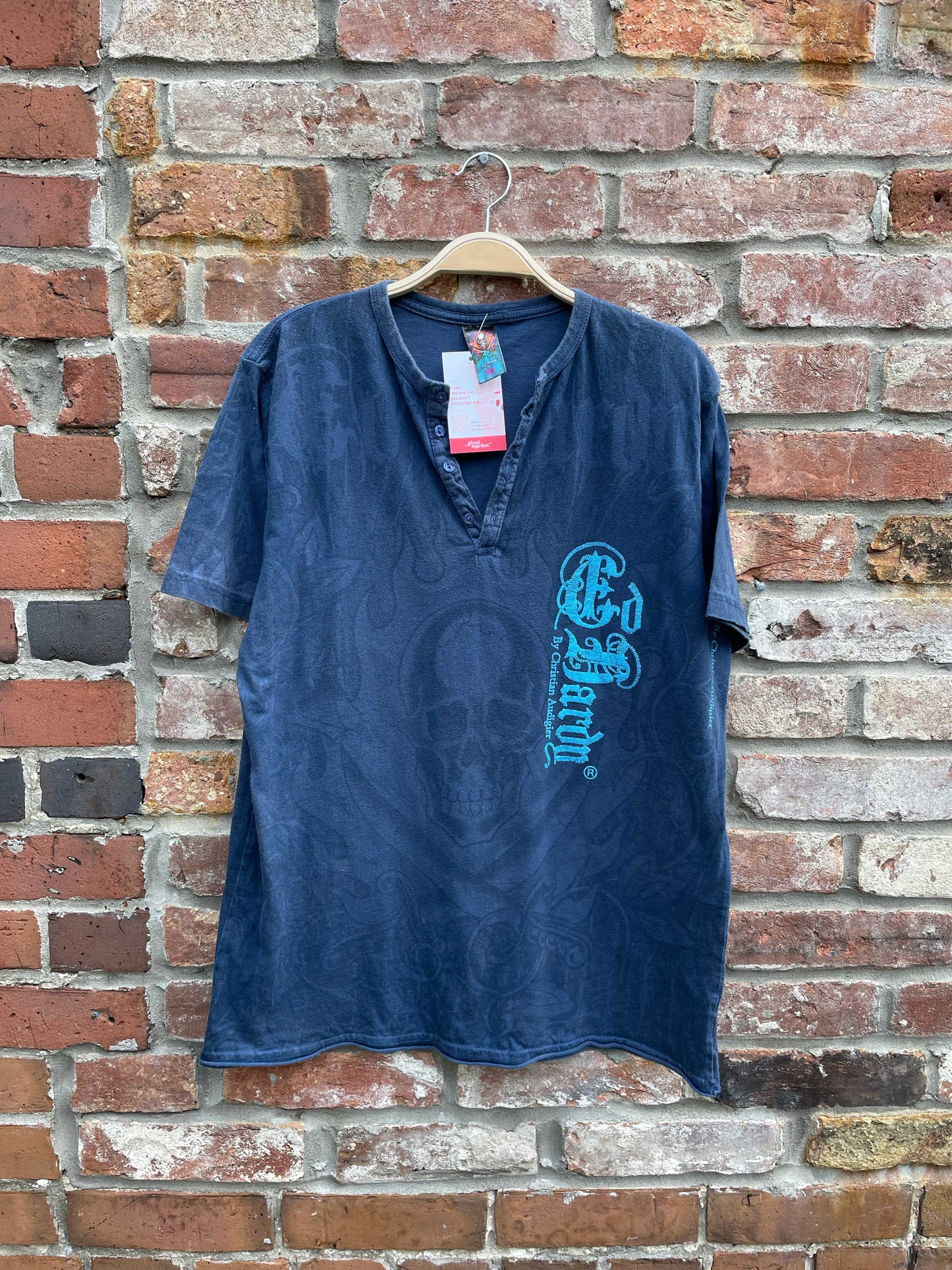 y2k ed hardy skull graphic tee