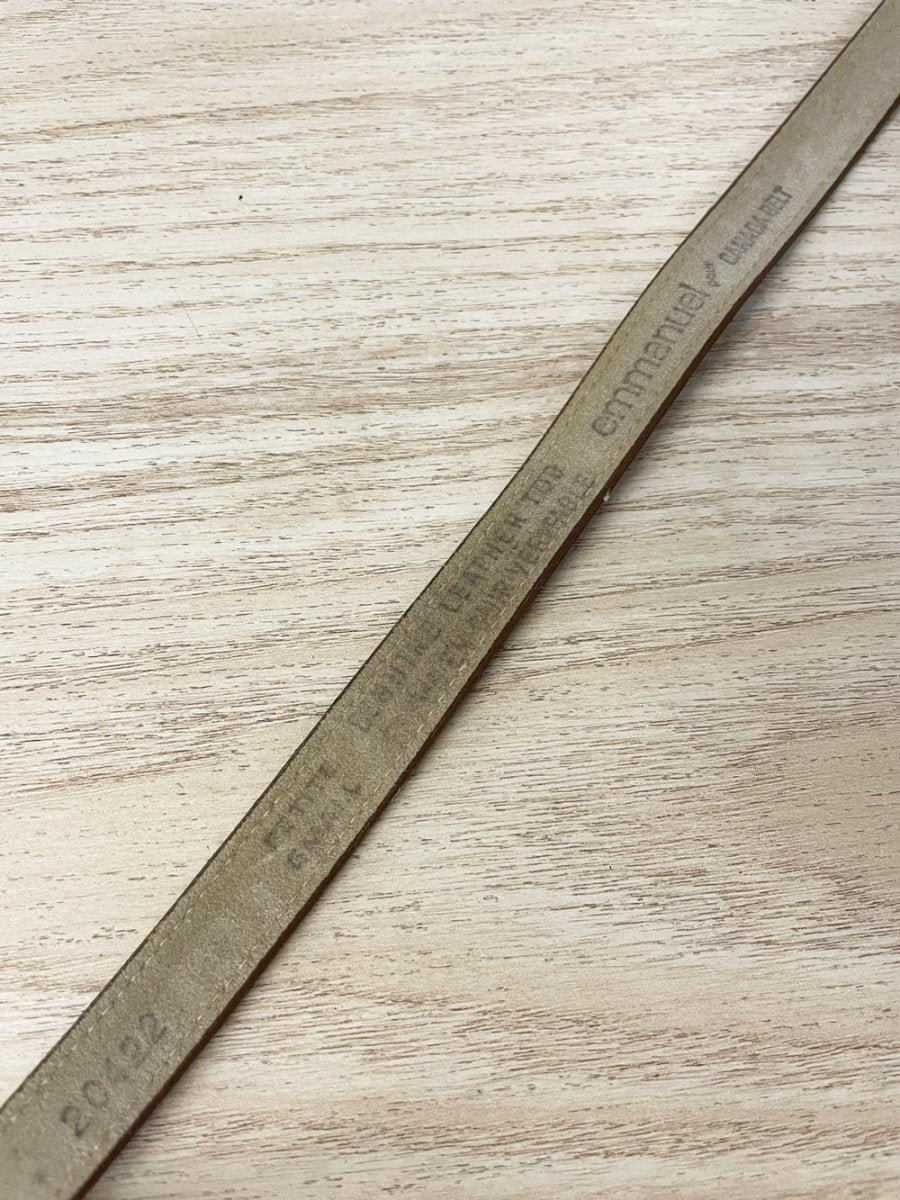 vintage emmanuel ungaro minimal all - leather belt - good market thrift store