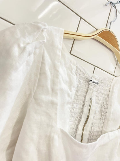 reformation yucca linen crop top - good market thrift store