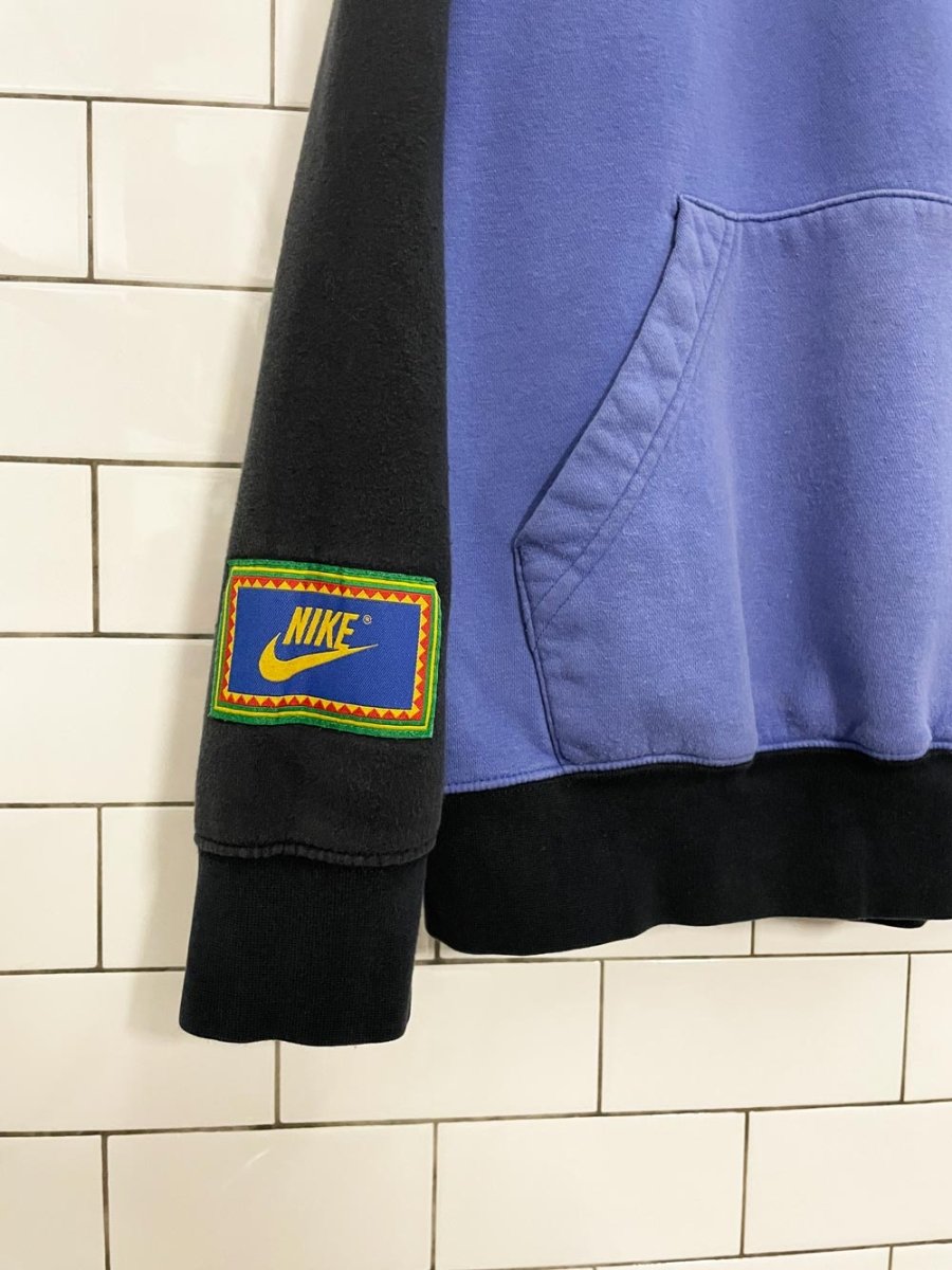nike retro '90s' colorblock peace hoodie - good market thrift store