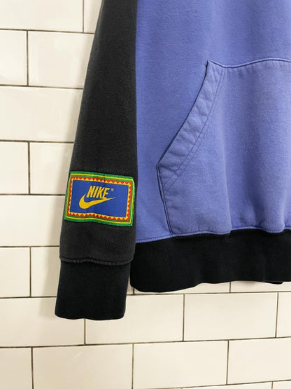 nike retro '90s' colorblock peace hoodie - good market thrift store