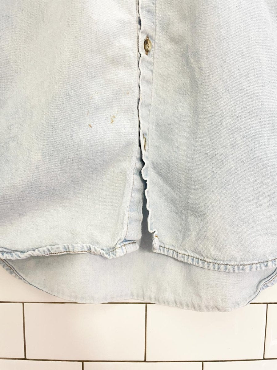 vintage wrangler sleeveless denim shirt - good market thrift store