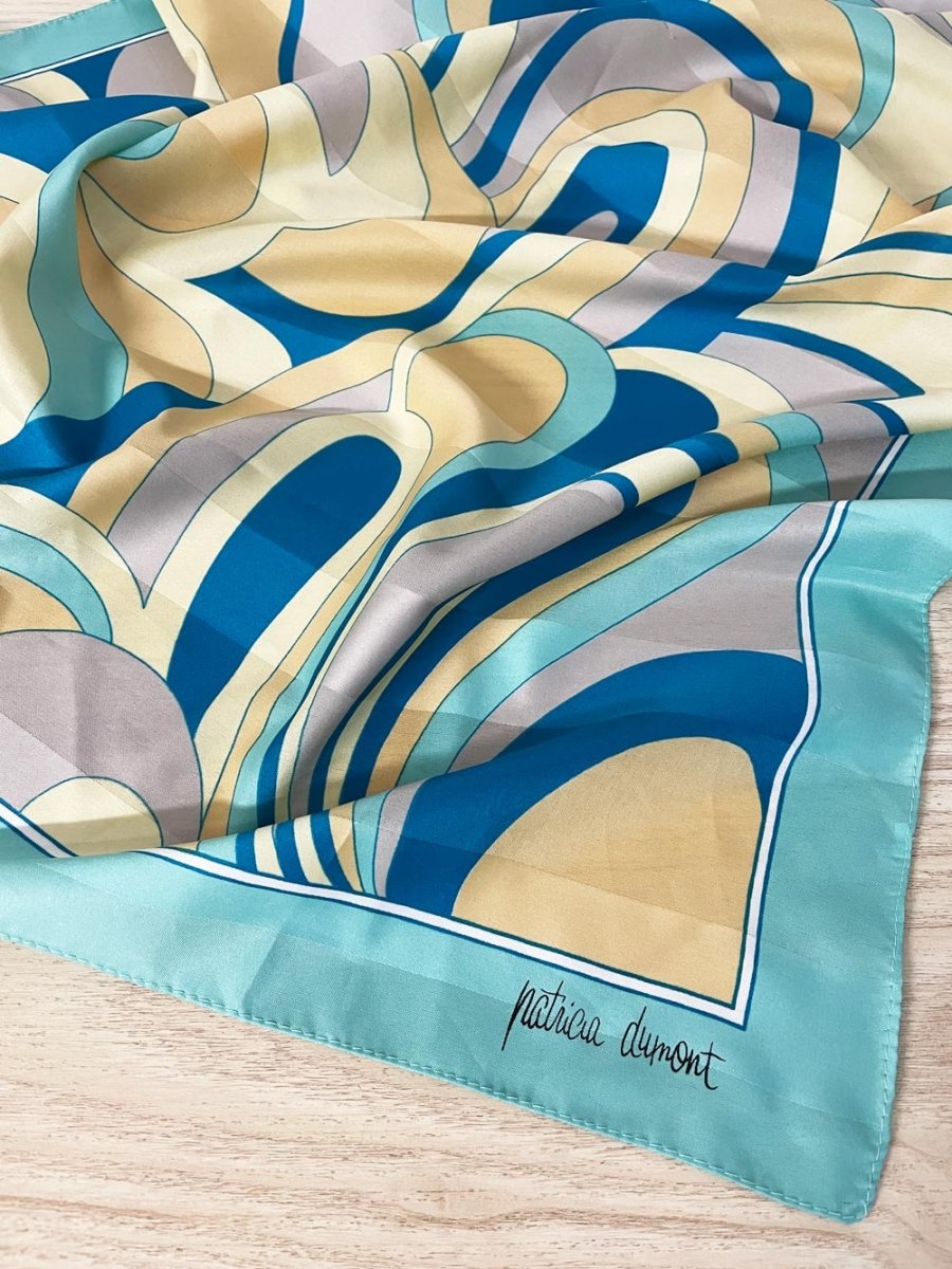 vintage patricia dumont silk retro square scarf - good market thrift store