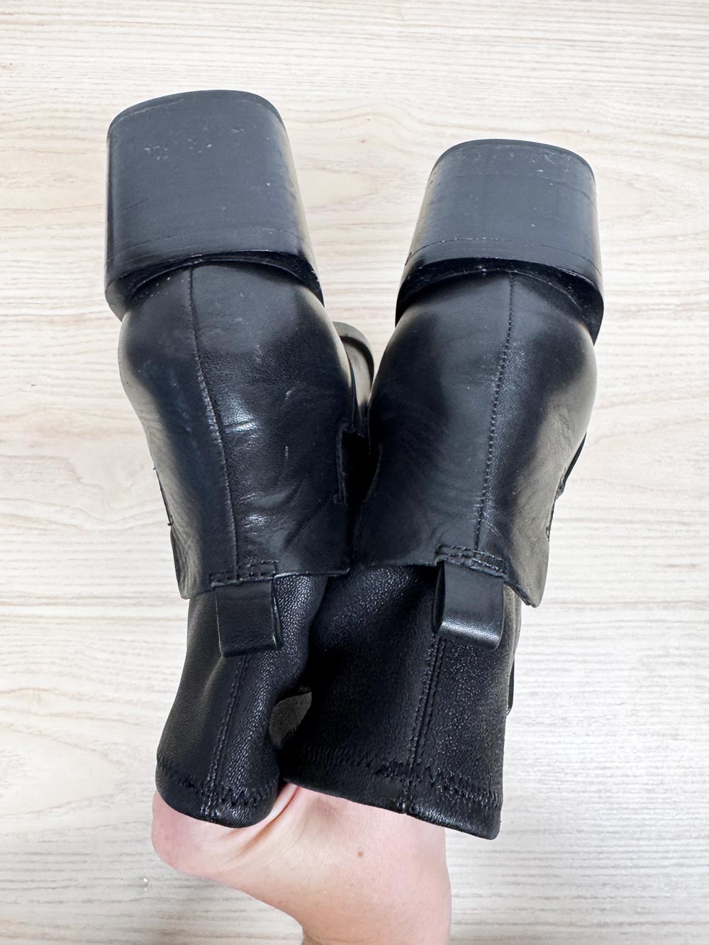 pour la victoire lambskin leather sock boot | low heel