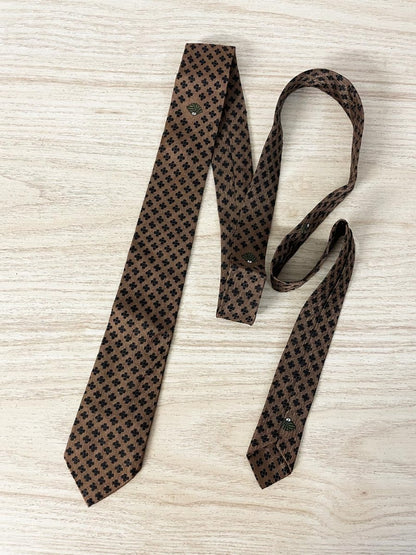 vintage 70s currie england jacquard fan skinny tie - good market thrift store