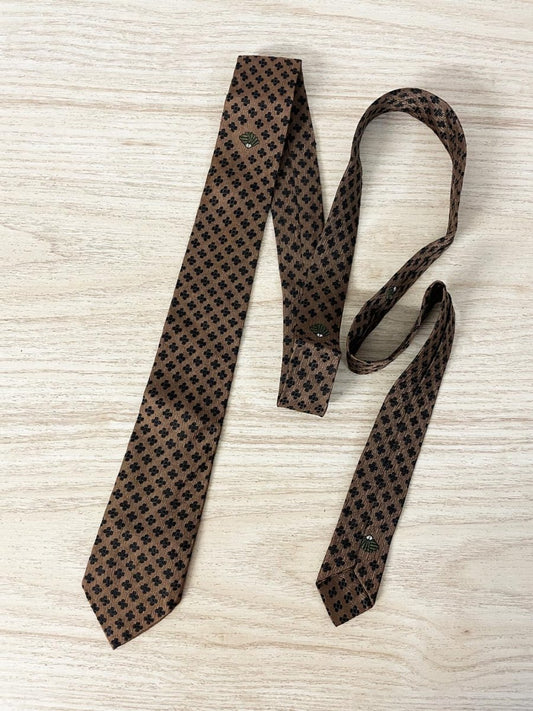 vintage 70s currie england jacquard fan skinny tie - good market thrift store