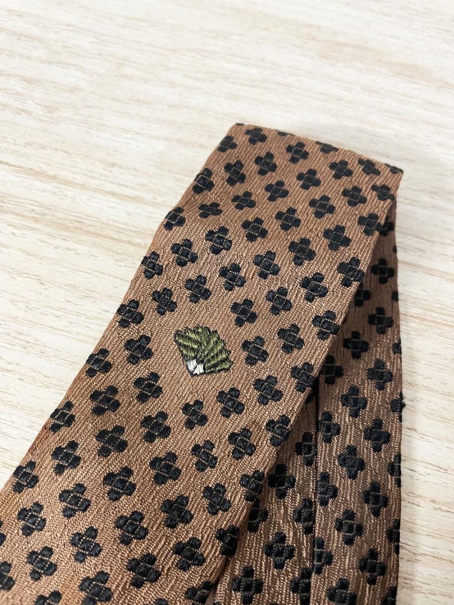 vintage 70s currie england jacquard fan skinny tie - good market thrift store