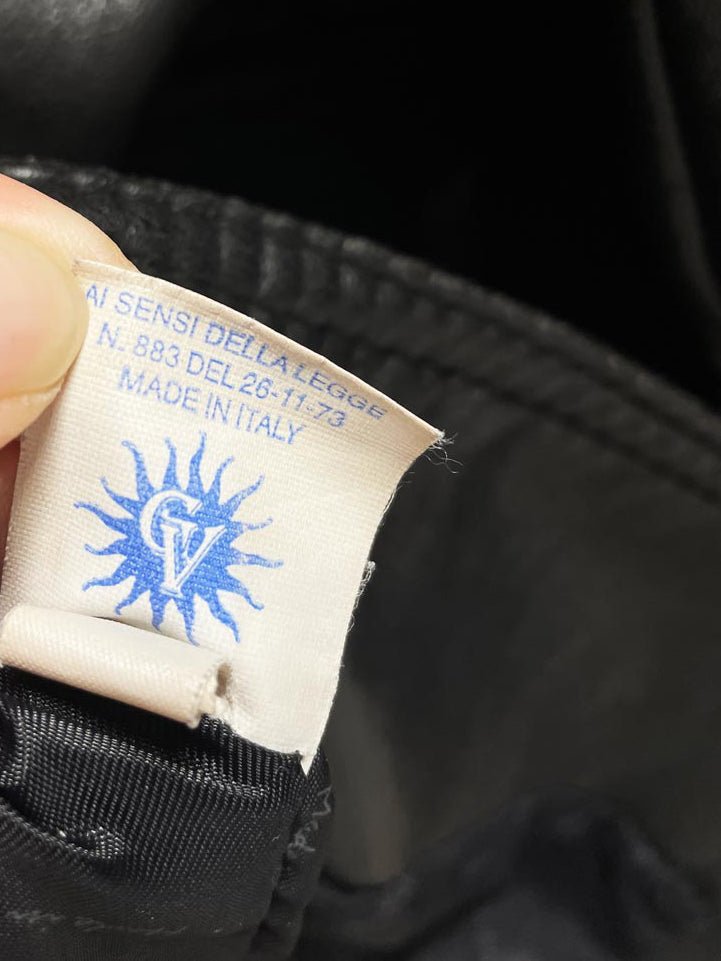 vintage GV made in Italy faux leather long shirt jacket - good market thrift store