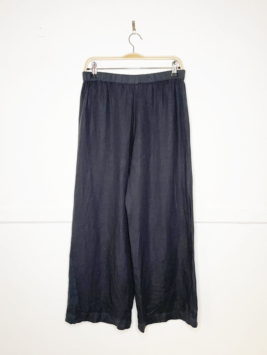 velvet by graham & spencer lola 100% linen wide leg pants | made in usa | anthropologie