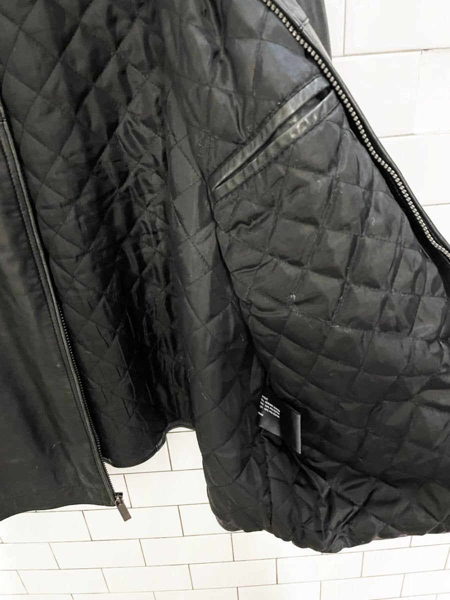 vintage 00s perry ellis butter leather minimal zip jacket | lambskin - good market thrift store