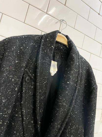 vintage 90s jonathan christopher wool - blend double lapel coat - good market thrift store