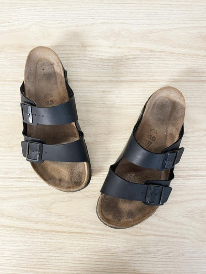 birkenstock arizona leather two strap sandals - good market thrift store